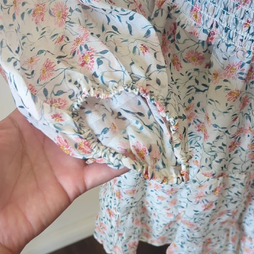 Shoshanna Floral Print Dress with Pink and Blue Accents Size 12 - Picture 8 of 11